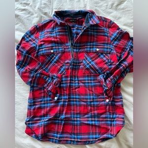 JCrew Flannel Red and Blue